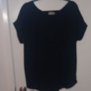 Pleione Black Short Sleeve Top